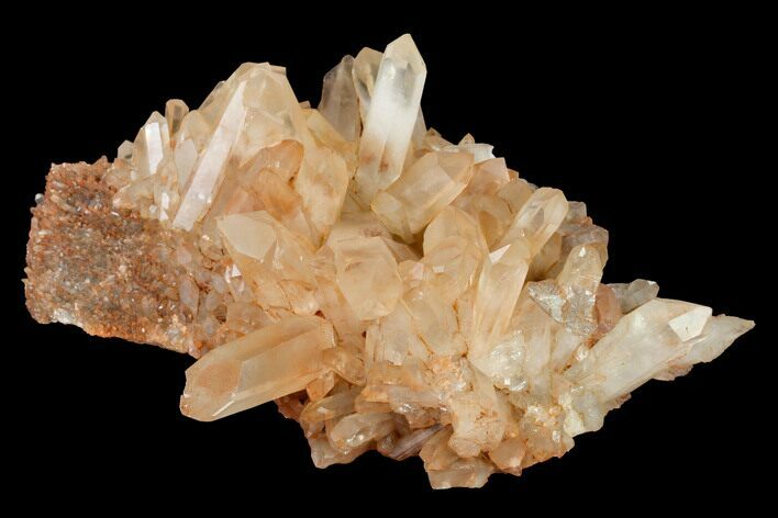 Tangerine Quartz Crystal Cluster - Madagascar #156925